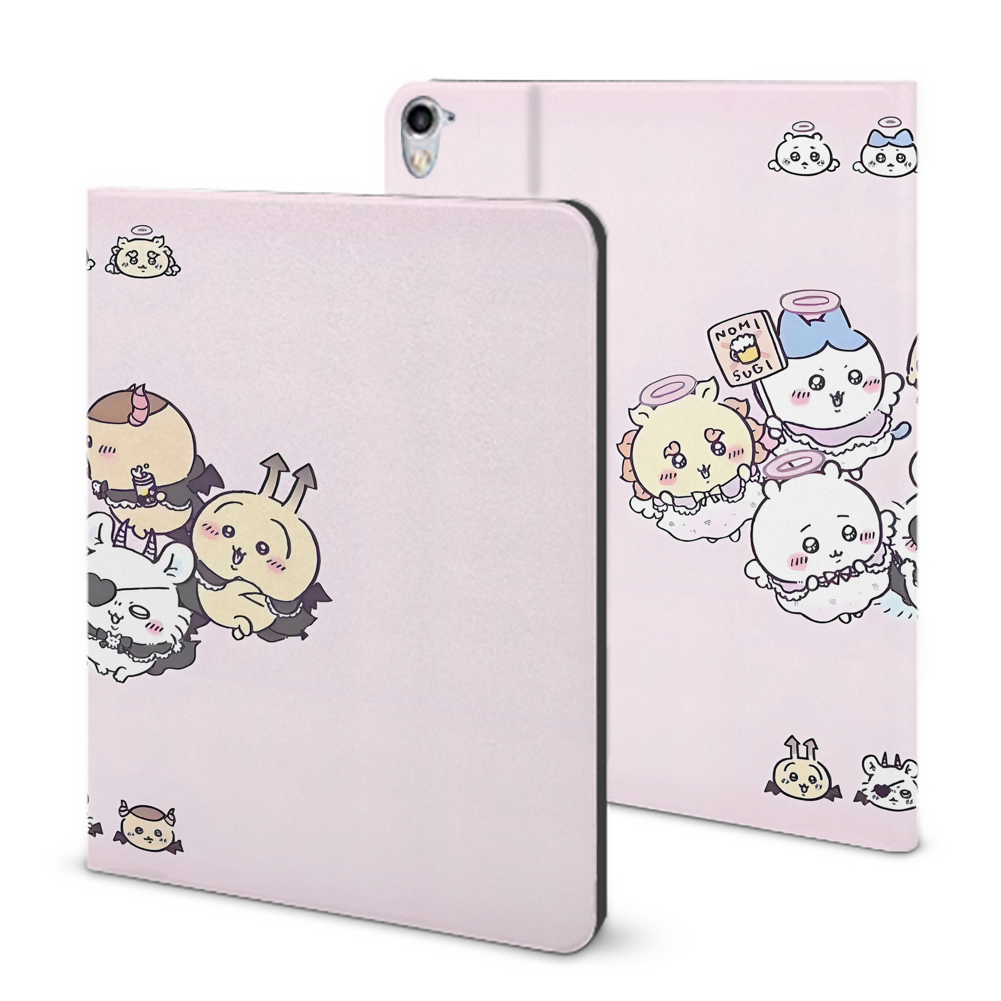 （画像用） ちいかわ Chii-kawa IPad ケース ブック型 PUレザー TPU 耐衝撃 軽量 薄型 ペン収納なし 全面保護 IPad 各モデル対応